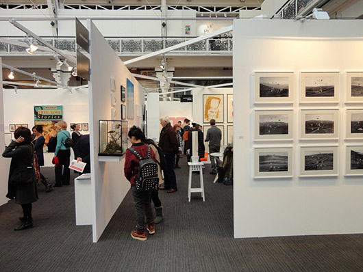 The stand of the Fold Gallery at the London Art Fair in Islington. This year’s fair saw record visitor numbers, with 30,694 people visiting over the five days. Image Auction Central News. 
